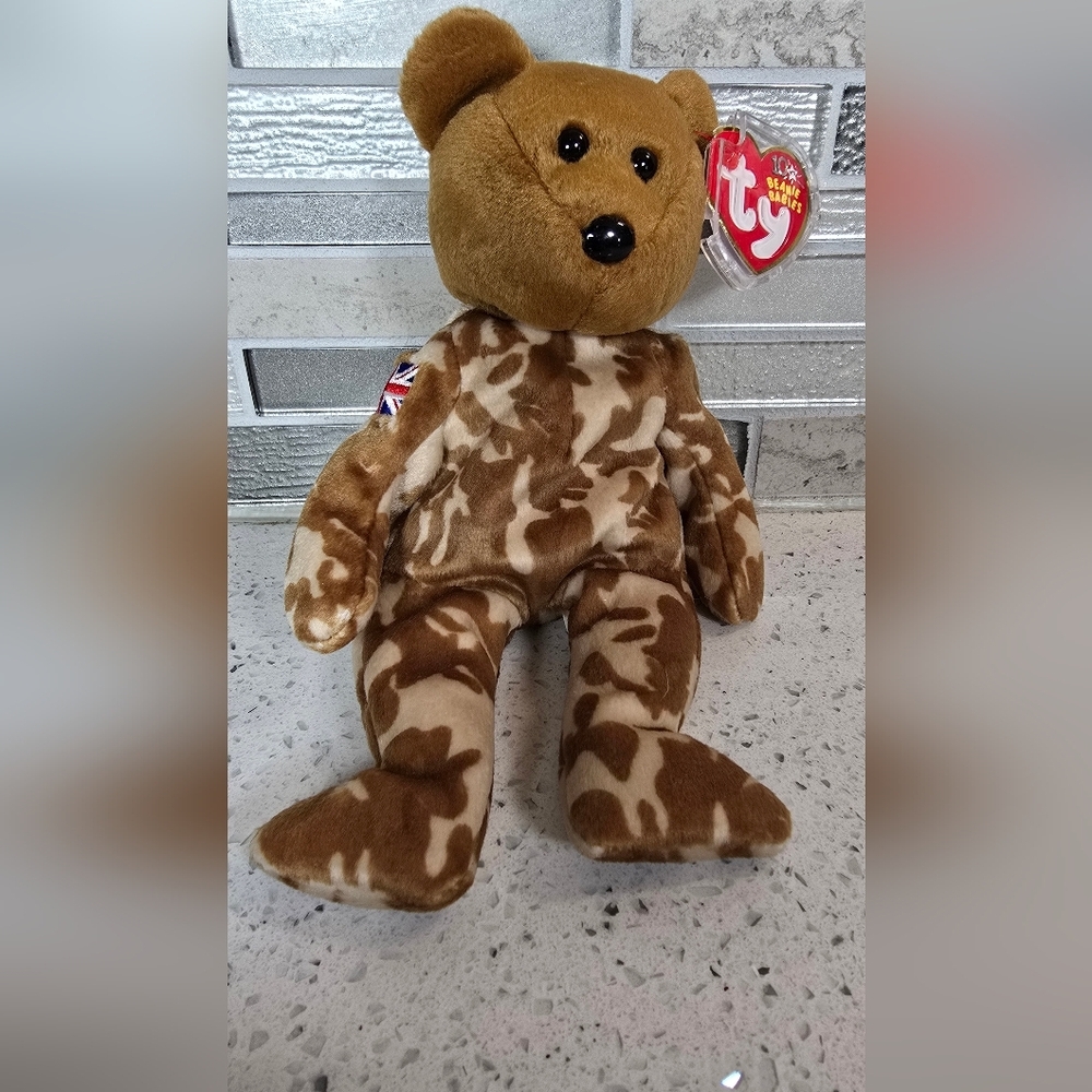 Ty Hero - Brown Camouflage Teddy Bear